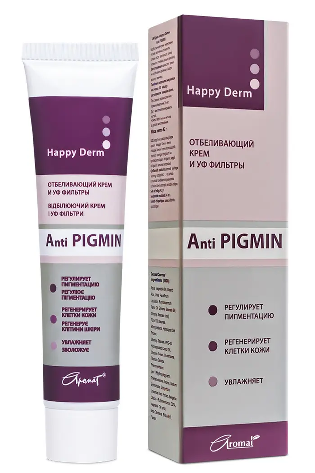 Отбеливающий крем Happy Derm Anti Pigmin лам. туба 42г*35