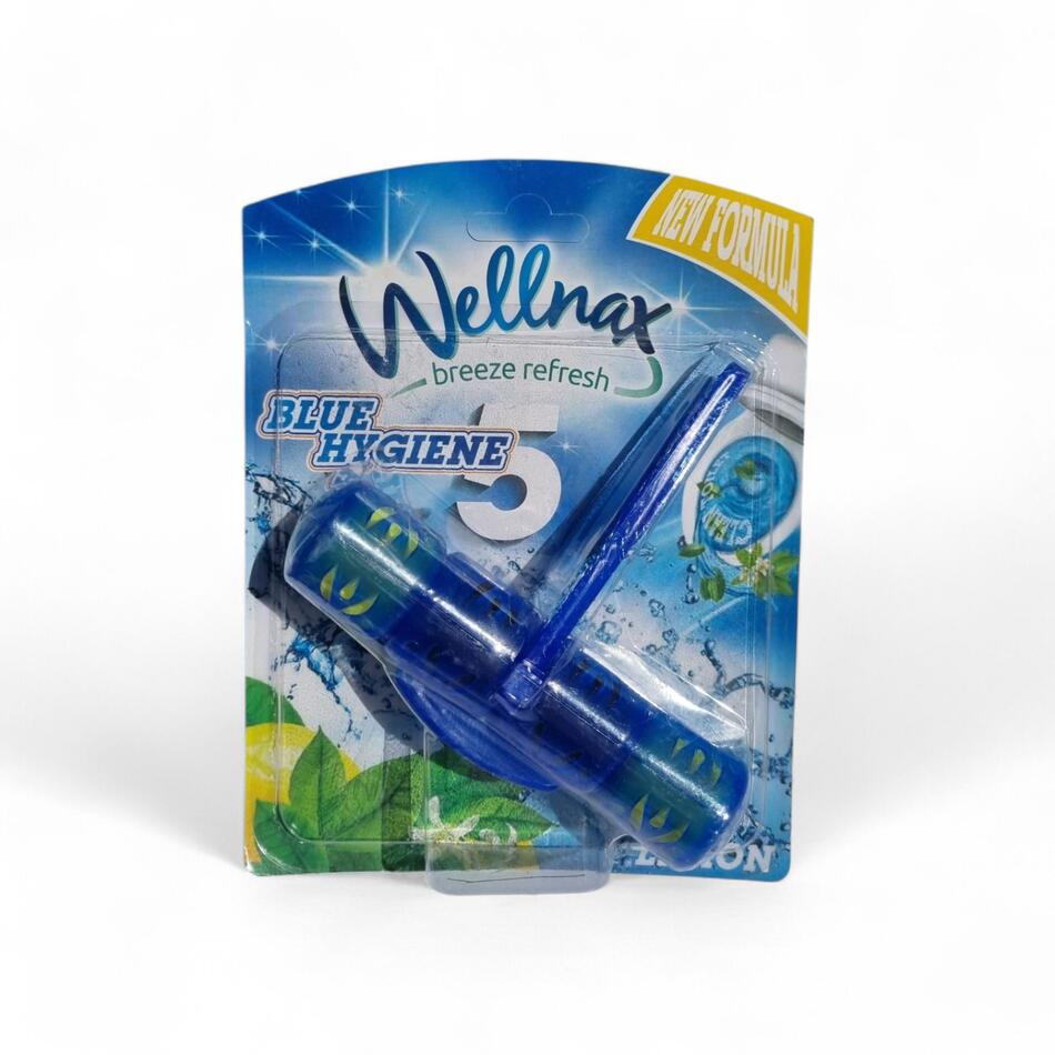 Туалетний блок для унітазу Wellnax - Синя вода  Лимон 50 гр.
