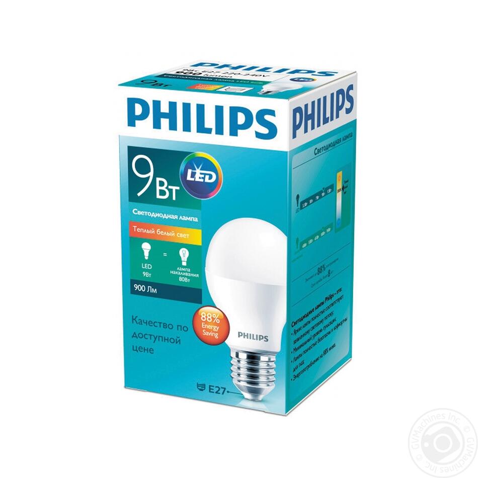 Лампа светодиодная Philips ESS LEDBulb 9W-100W E27 6500K 230V A60 RCA