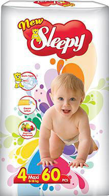 SLEEPY Підгузки дитячі  Super pack Baby diaper 8-18кг 36шт (826)*5