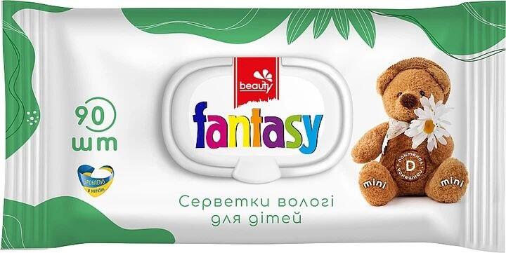 Вологі серветки з ромашкою та Д-пантенолом FANTASY MINI  90шт 