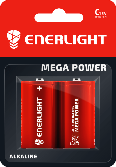 Батарейка ENERLIGHT MEGA POWER C BLI 24/90140102 * (380)