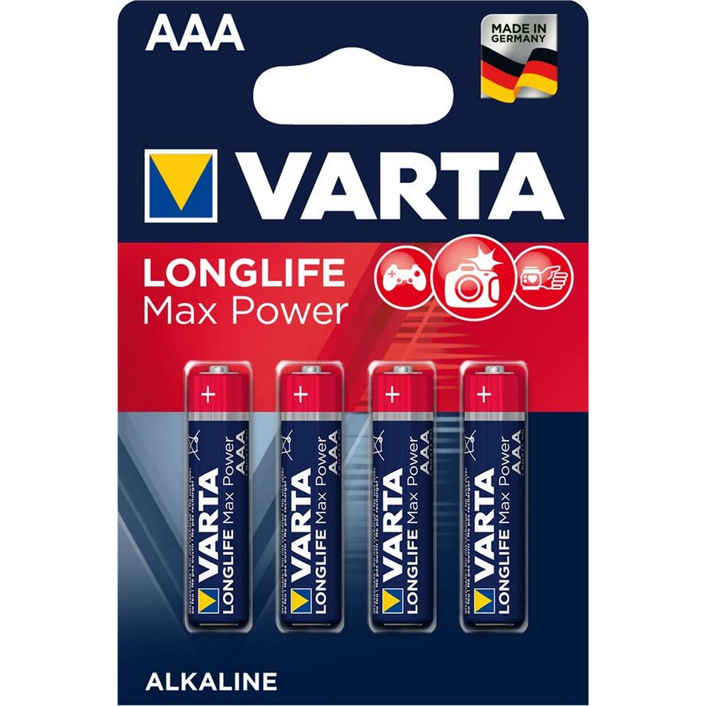 Батарейка VARTA MAX T./LONGLIFE MAX POWER AAA BLI 4 ALKALINE * (734)