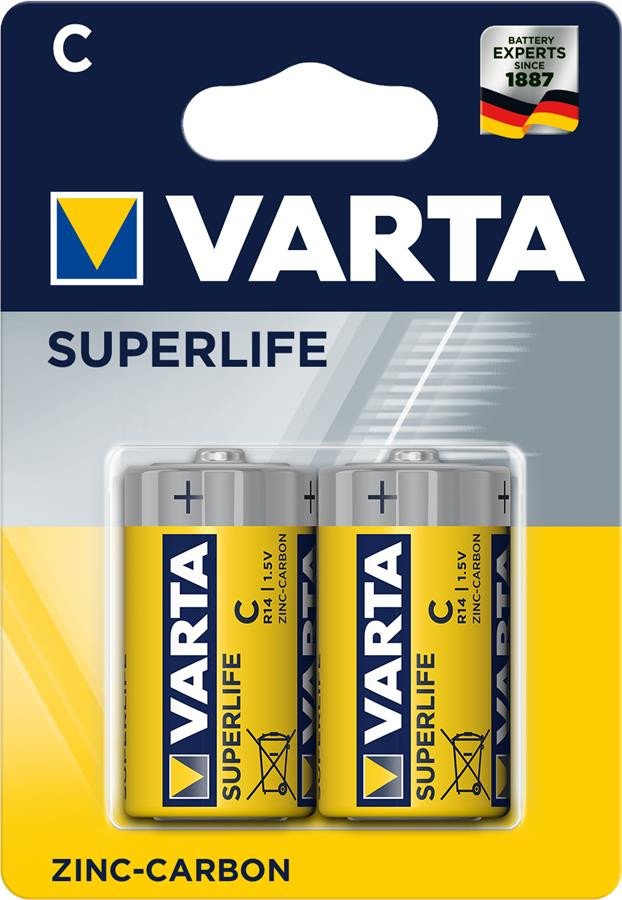 Батарейка VARTA SUPERLIFE С BLI 2 ZINС-CARBON * (304)