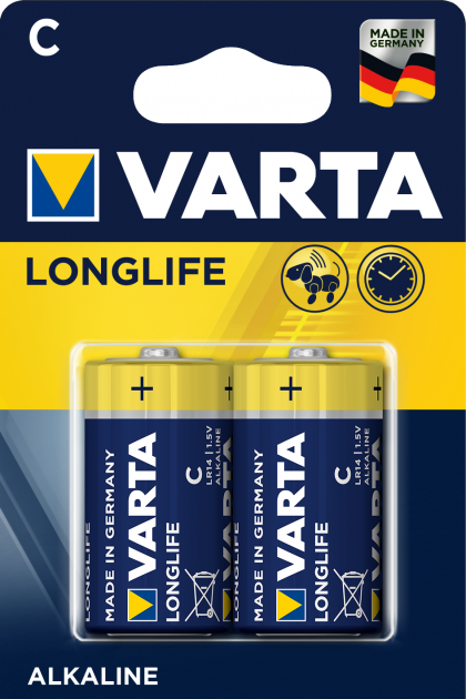 Батарейка VARTA LONGLIFE C BLI 2 ALKALINE * (263)