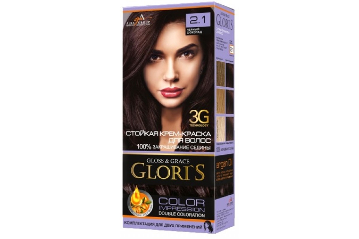 Крем-фарба ТМ "Glori's" Чорний шоколад  2.1 б*24