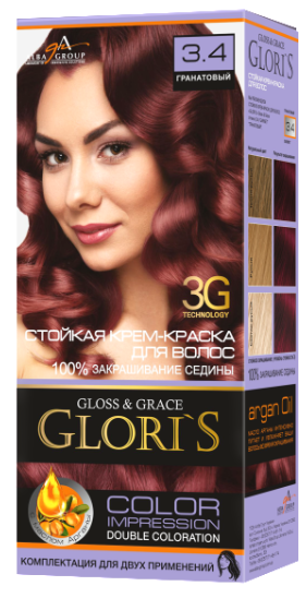 Крем-краска ТМ Glori\'s Гранатовый 3.4