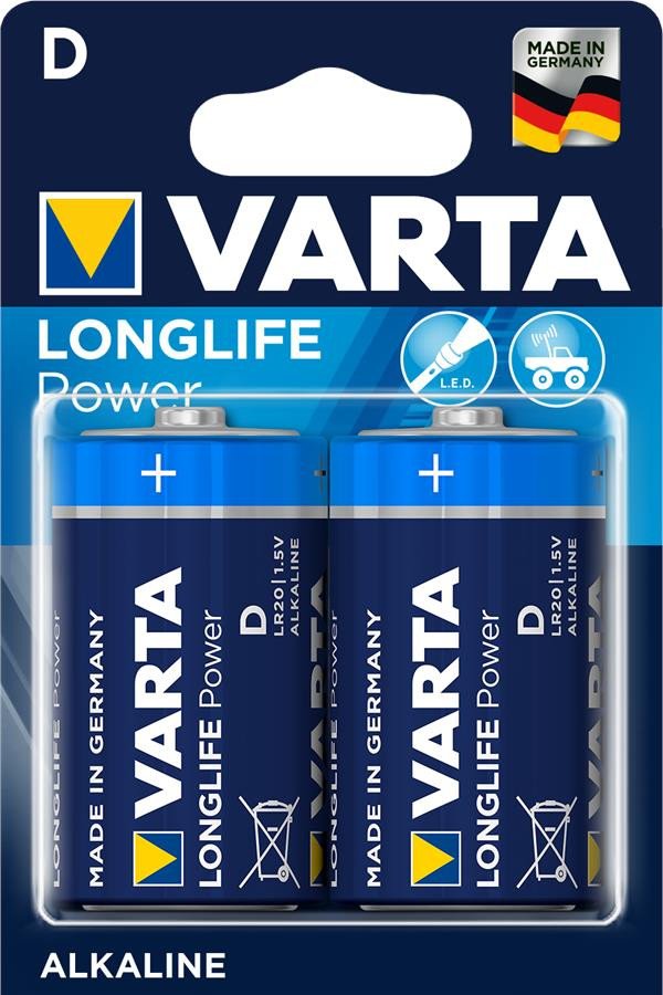 Батарейка VARTA HIGH ENERGY / LONGLIFE POWER D BLI 2 ALKALINE * (237)