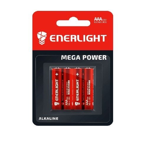 Батарейка ENERLIGHT MEGA POWER AAA FOL 4*10*120 / 90030204*(141)