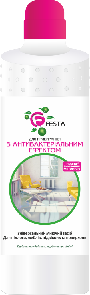 ТМ Festa Засіб миючий універсальний З антибактеріальним ефектом 950мл*8