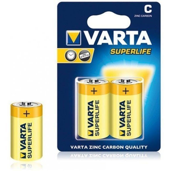 Батарейка  VARTA SUPERLIFE С FOL BLI 2 ZINС-CARBON*10*(502)