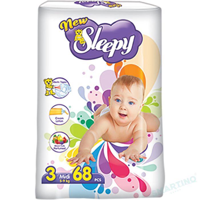 SLEEPY Подгузники детские Super pack Baby diaper 4-10кг 40шт*5