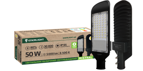 Светильник уличный светодиодный ENERLIGHT MISTRAL 50Вт 6500К * 10 * (748)