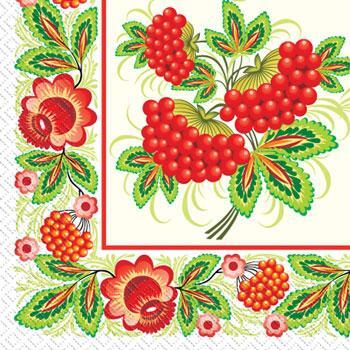 Серветки 33х33 "Калина" МАРГО*15/39