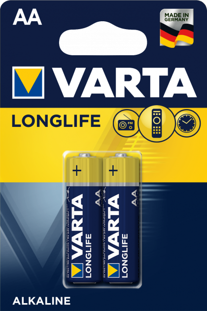 Батарейка  VARTA LONGLIFE AA BLI 2 ALKALINE*20*(672)