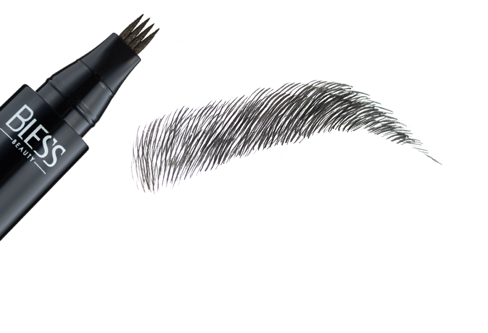 Bless cosmetics Маркер для бровей WOW TATTOO BROW PEN № 04 черный 6шт / уп