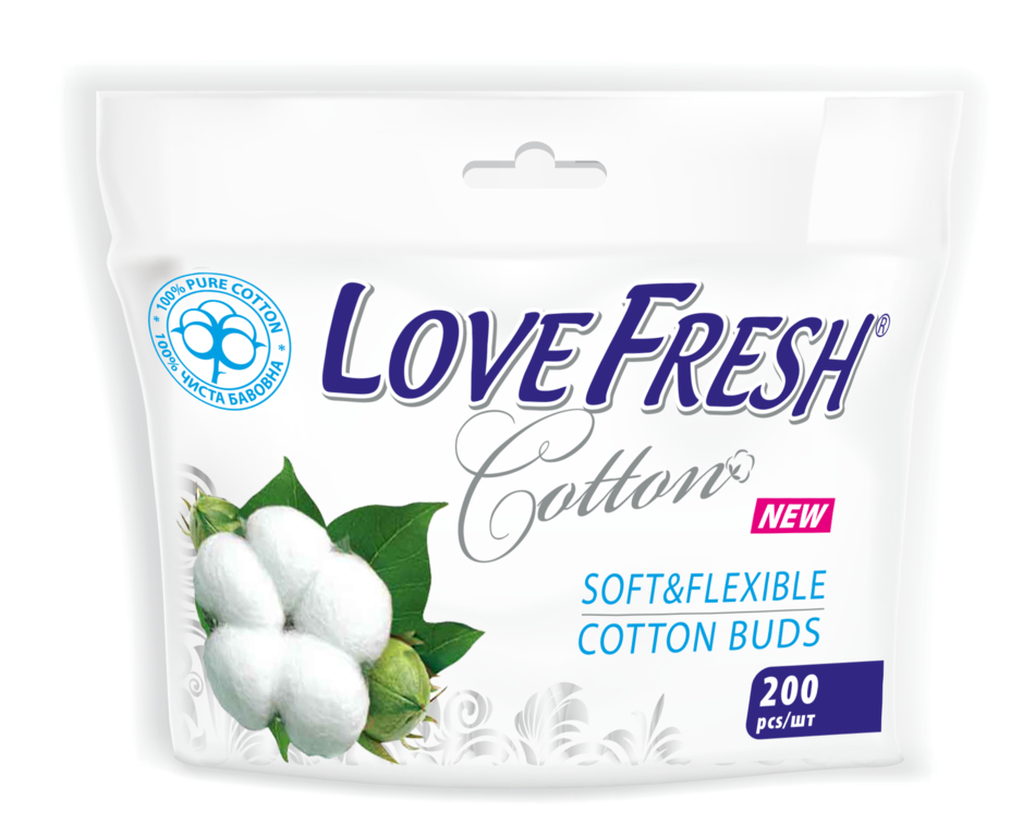 Ватні палички  ТМ "Love Fresh" пакет п/е 200шт*50