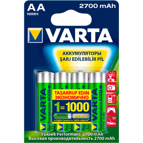 Акумулятор VARTA ACCU AA2700mAh BLI 4 NI-MH (547)