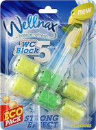 Туалетний блок для унітазу Wellnax - 2 ECO Лимон 2х57 г