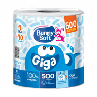 Рушник целюлозний "Bunny Soft GIGA"  2шар 1шт 500 відрив*6