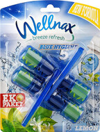 Туалетний блок для унітазу Wellnax - 2 ECO  Синя вода Лимон 2х50 г
