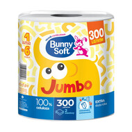 Рушник целюлозний "Bunny Soft JUMBO"  2шар 1шт 300 відрив*6