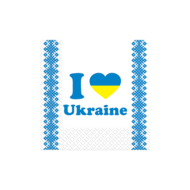 Серветки 33х33 "I Love Ukraine" (синя) МАРГО*15
