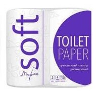 Туалетний папір Марго"SOFT" 4рул. 2шар. фіолет квітка, 20м*12